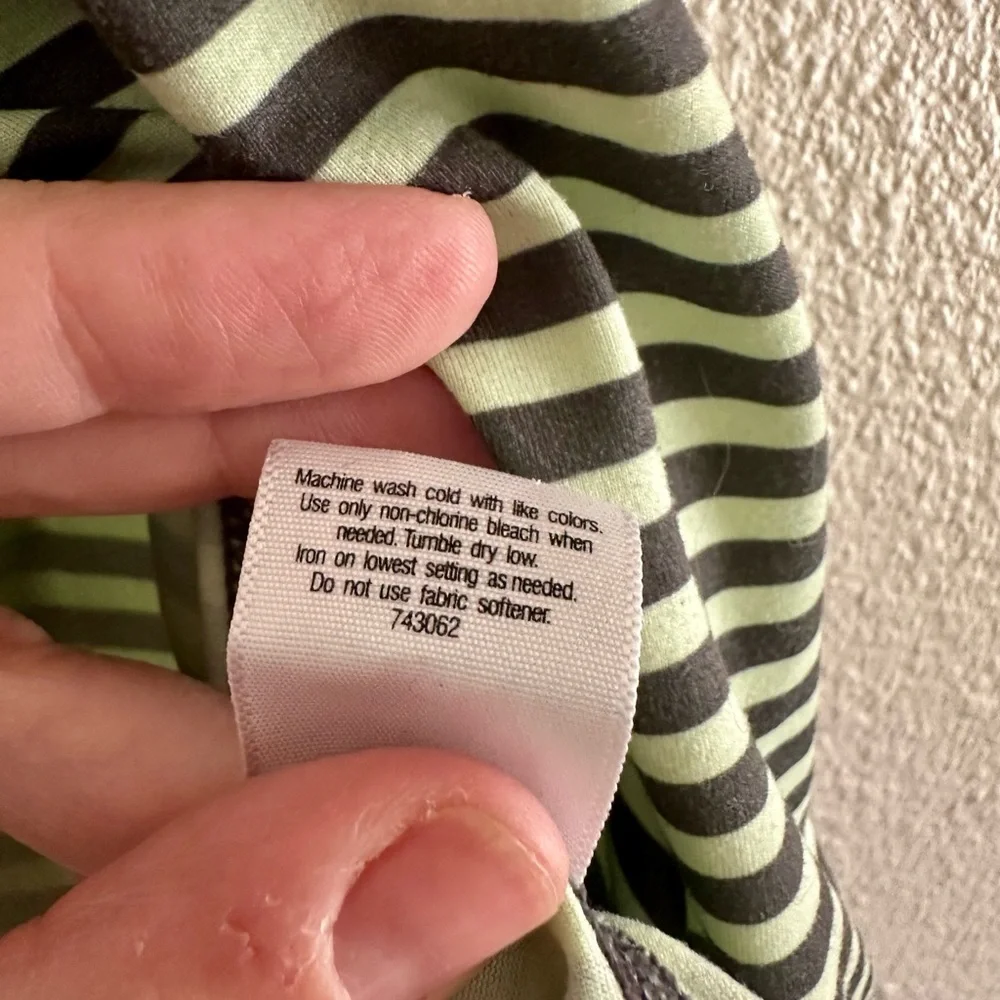 Xersion Long Green Striped Tank Top
